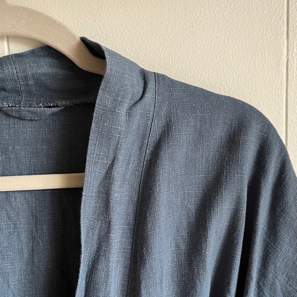 Cedar and Vine Men or Women’s Linen Coastal Quiet Luxury Robe Sz XL - Picture 3 of 6